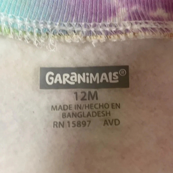 TIE DYE EUC BABY GIRLS SWEATSHIRT SIZE 12 MONTHS - Picture 4 of 6